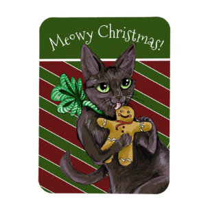 Íman Gatinho de Biscoito de Natal