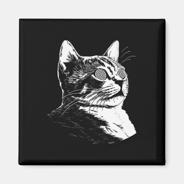 Íman Gatinho de Ilusão de Cachorro Psicodélico do Edm T (Frente)