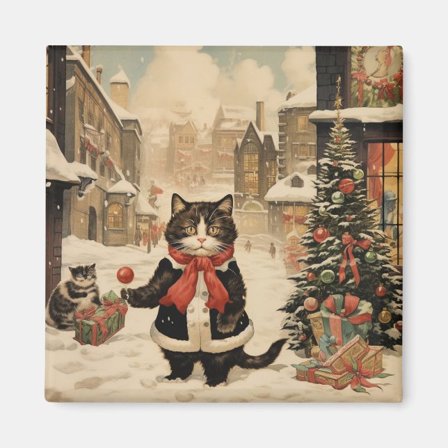 Íman Gatinho de Natal, Dia de Neve (Frente)