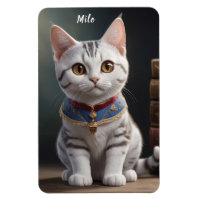 Gatinho de Shorthair Americano Bonito com Olhos Gr
