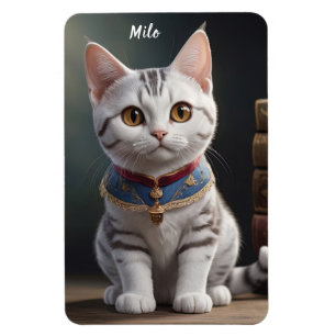 Íman Gatinho de Shorthair Americano Bonito com Olhos Gr