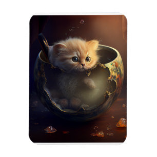 Íman Gatinho flexível num teacup