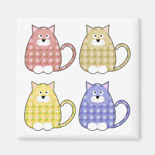Íman Gatinho Floral Calico Magnet