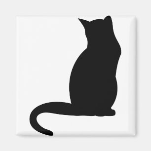 Íman Gatinho Gato Silhueta Preto A Sombra