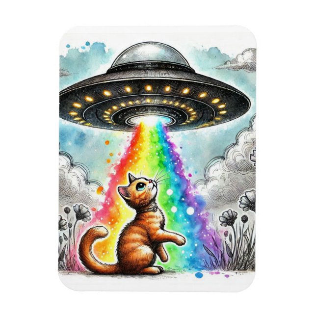 Íman Gatinho Ginger e OVNI (Vertical)