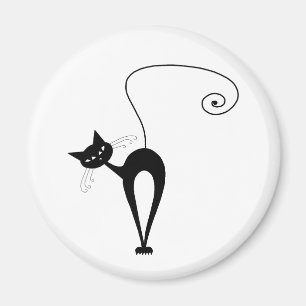 Íman Gatinho irrisório preto 3