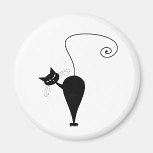 Íman Gatinho irrisório preto 5