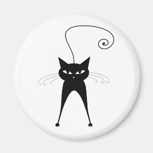 Íman Gatinho irrisório preto 6