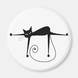 Íman Gatinho irrisório preto 8