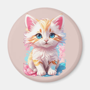 Íman Gatinho Kawaii Fofo Colorido