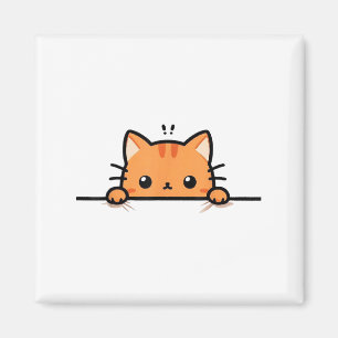 Íman Gatinho Laranja Fofo Espiando Você Gatinho Ruivo C