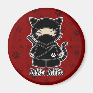 Íman Gatinho Ninja! Em Red Magnet