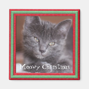 Íman Gatinho personalizável do Quadro de Natal