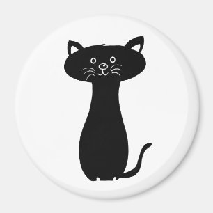 Íman Gatinho preto de desenho animado