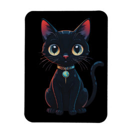Íman Gatinho Preto Pouco Assustador