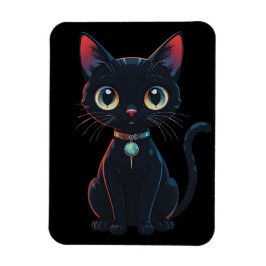 Íman Gatinho Preto Pouco Assustador