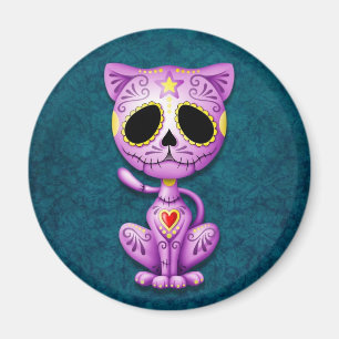 Íman Gatinho roxo e azul do açúcar do zombi