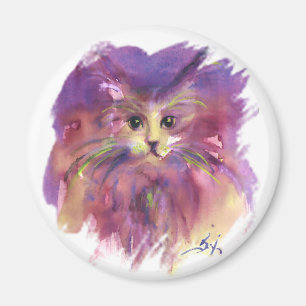 ÍMAN GATINHO ROXO, RETRATO DO CAT DO GATINHO