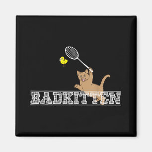 Íman Gatinho Ruim Engraçado Amantes de Gato de Badminto