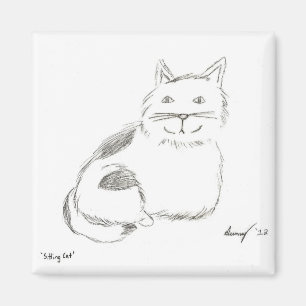 Íman Gatinho Sketch Magnet - Quadrado