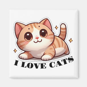Íman Gatinho Ultracarado Eu Adoro Gatos