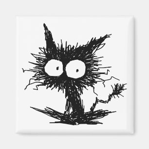 Íman Gatinho Unkempt preto GabiGabi