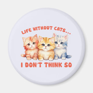 Íman Gatinhos Coloridos Bonitos - Vida Sem Gatos?
