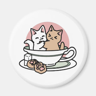 Íman Gatinhos cortantes em uma taça - Adorável Hora do