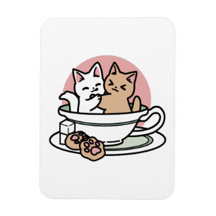 Íman Gatinhos cortantes em uma taça - Adorável Hora do 