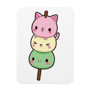 Íman Gatinhos do sorvete de Mochi