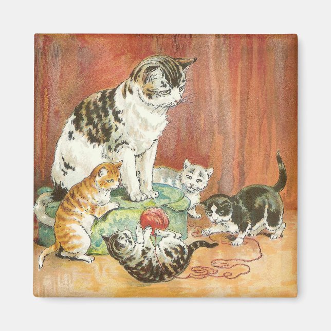 Íman Gatinhos em jogo (Frente)