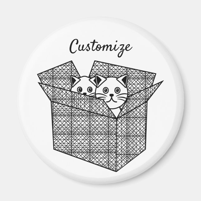 Íman Gatinhos em uma caixa Thunder_Cove (Frente)