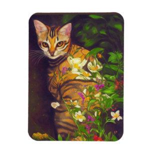 Íman Gato Abissino Bonito de Meia-Noite