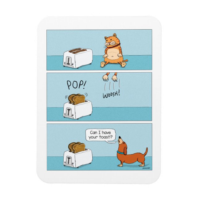 Íman Gato Arrebatado Deixa Brama para Cão (Vertical)