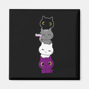 Íman Gato Asexual Orgulho Gato, Pavilhão Ace, Pet Aman