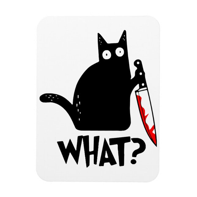 Íman Gato Assassino Com Faca (Vertical)