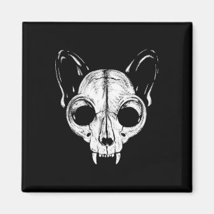 Íman Gato Assustador Gato Pele Felina Esqueleto Hallowe
