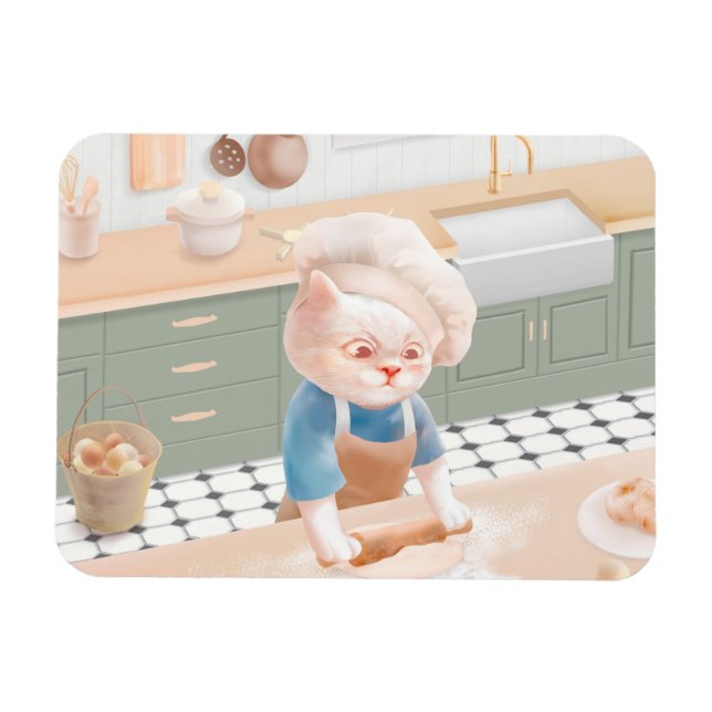 Íman Gato Baker Baby - Cozy Morning Kneading (Horizontal)