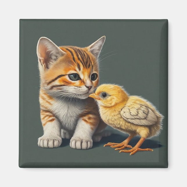 Íman Gato bonito com chic (Frente)