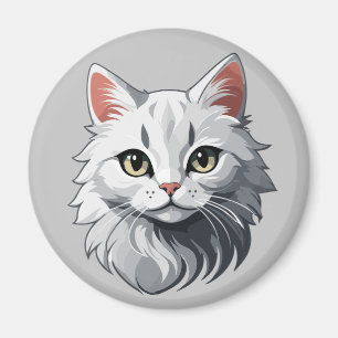 Íman Gato Branco Charmoso