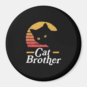 Íman Gato Brother Vintage Style Retro Gift Para Gato De