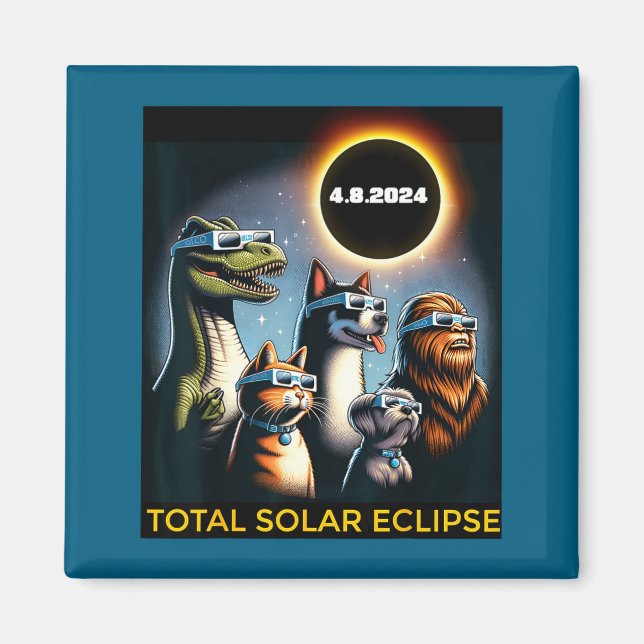 Íman Gato Cachorro Pé Grande Eclipse Gles Eclipse Solar (Frente)