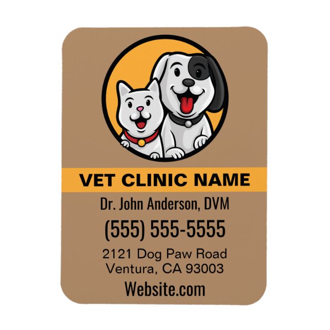 Íman Gato-Cão Pets Fotografia Magnet (Vertical)