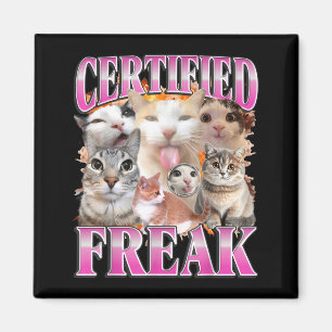 Íman Gato certificado gráfico de contrabando engraçado