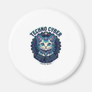 Íman Gato Cibernético Techno Design Divertido Amante de
