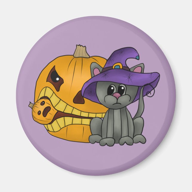 Íman Gato com abóbora (Frente)