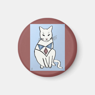 Íman Gato com colar do diamante