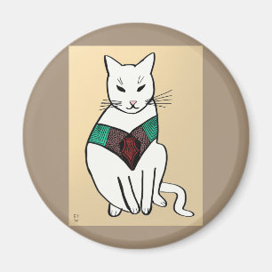Íman Gato com colar do rubi