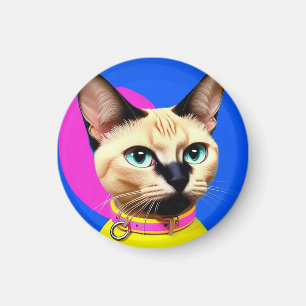 Íman Gato Com Olhos Marcantes