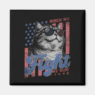 Íman Gato Com Sungles Usa Flag Kamala Harris Presidente